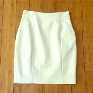 H & M White Pencil Skirt